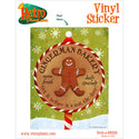 Gingerman Bakery Christmas Vinyl Sticker