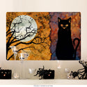 Black Cat Full Moon All Hallows Eve Wall Decal