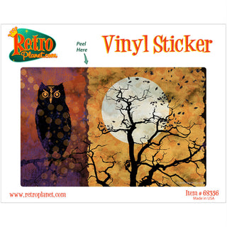 Black Owl All Hallows Eve Vinyl Sticker