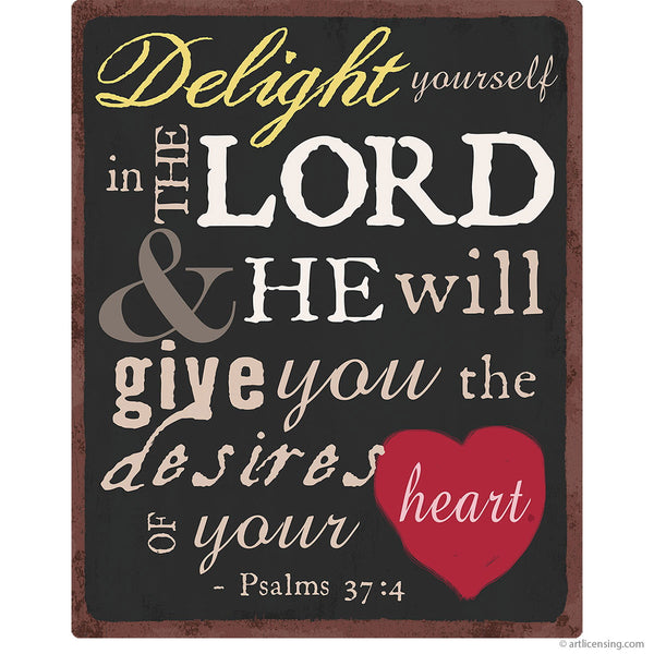 Psalm 37:4 Religious Saying Wall Decal