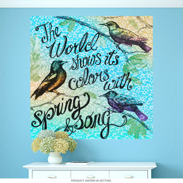 Spring And Song Colorful Birds Wall Decal