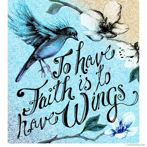 Faith Is To Have Wings Birds Wall Decal