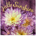 Hello Sunshine Purple Flowers Wall Decal