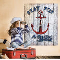 Stay For A While Anchor Wall Decal