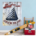 Sail Me To Open Blue Boating Wall Decal