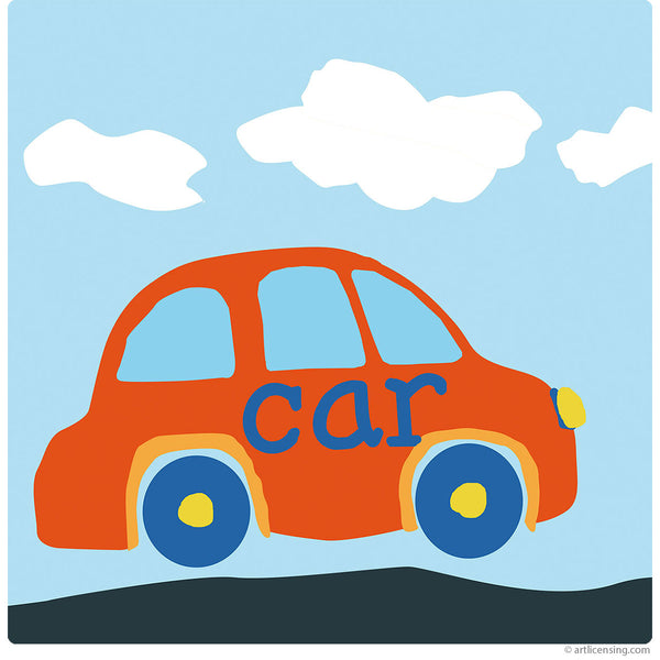 Car Fingerpainting Wall Decal