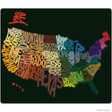 United States Of Words Map Wall Decal