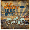 Motor The Long Way Motorcycle Wall Decal