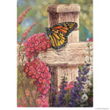 Butterfly On Garden Fence Wall Decal
