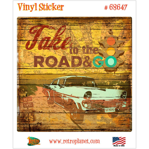 Take To The Road And Go Vinyl Sticker