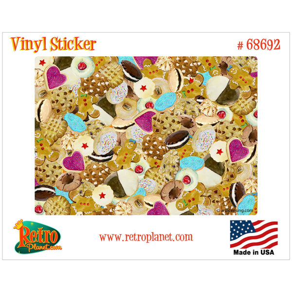 Crazy Cookies Pattern Vinyl Sticker