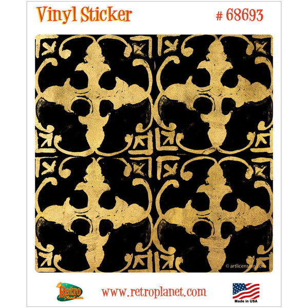Flower Stem Tilework Pattern Vinyl Sticker