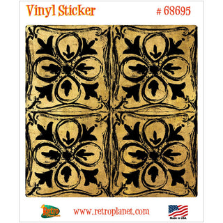 Flower Petal Tilework Pattern Vinyl Sticker