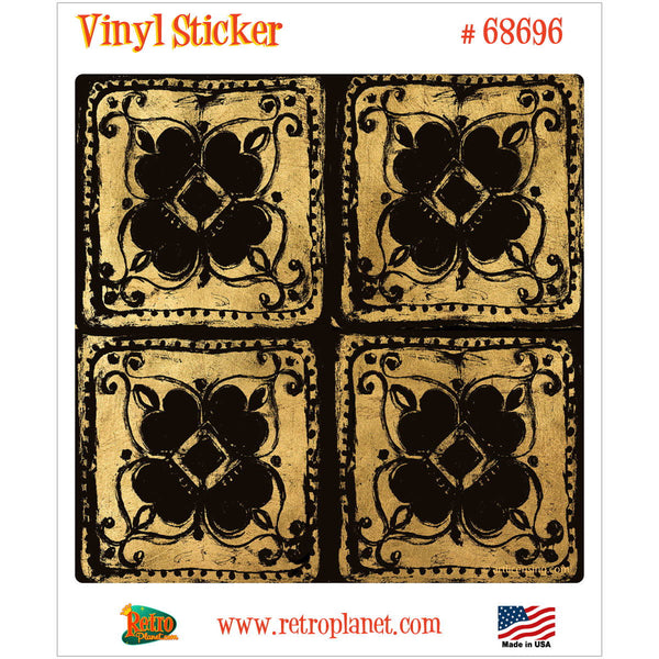 Flower Bloom Tilework Pattern Vinyl Sticker