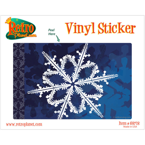 Crystal Fern Snowflake Vinyl Sticker