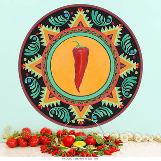 Red Chili Pepper Talavera Style Mexican Wall Decal