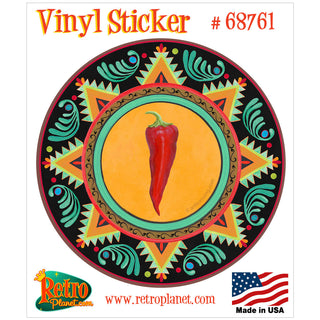 Red Chili Pepper Talavera Mexican Vinyl Sticker