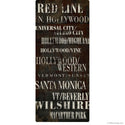 Los Angeles Metro Red Line Words Wall Decal