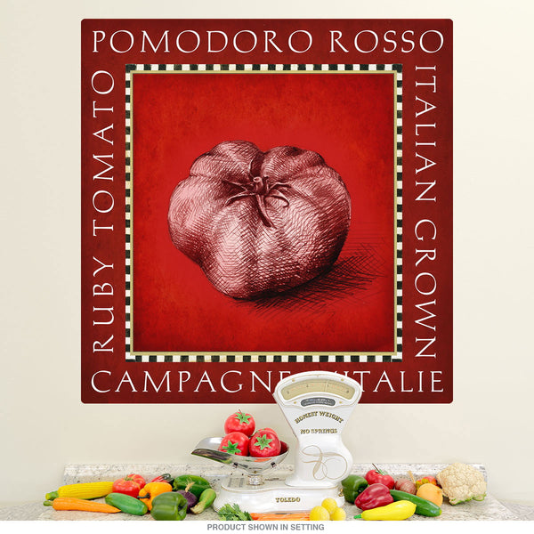 Ruby Tomato Italian Vegetable Wall Decal