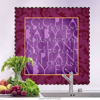 Eggplant Vegetable Word Art Wall Decal