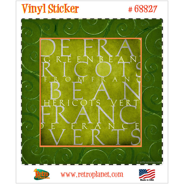 Green Beans Vegetable Art Vinyl Sticker