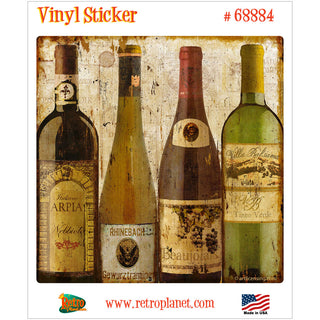 European Wine Bottles Nebbiolo Vinyl Sticker