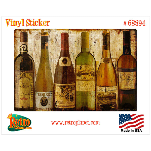 European Wine Bottles Beaujolais Vinyl Sticker