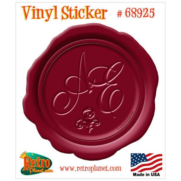 Grenache Wine Wax Seal Vinyl Sticker