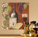 Bordeaux Wine Cheese Tasting Wall Decal