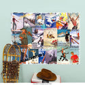 Ski Vacation Tourist Collage Wall Decal