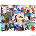 Ski Vacation Tourist Collage Wall Decal
