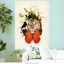 Tiger Bird Butterfly Collage Wall Decal