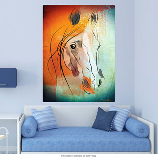 Watercolor Horse Minimalist Wall Decal