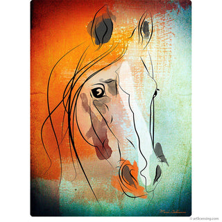 Watercolor Horse Minimalist Wall Decal