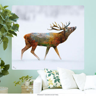 Elk Calling Wildlife Silhouette Wall Decal