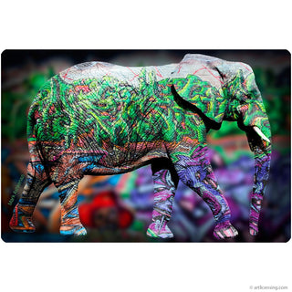 Elephant Graffiti Pop Art Wall Decal