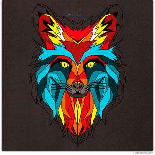 Fox Head Geometric Pop Art Wall Decal