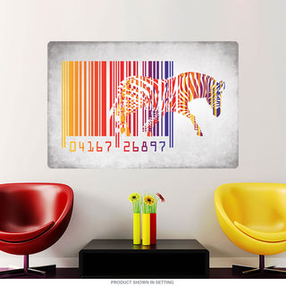 Zebra Barcode Modern Pop Art Wall Decal