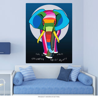 Elephant Full Moon Pop Art Wall Decal