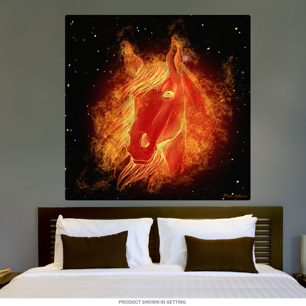 Horse On Fire Constellation Wall Decal