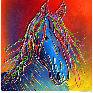 Horse Head Modern Pop Art Wall Decal