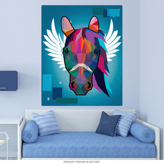 Horse Head Geometric Pop Art Wall Decal