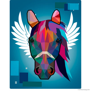 Horse Head Geometric Pop Art Wall Decal