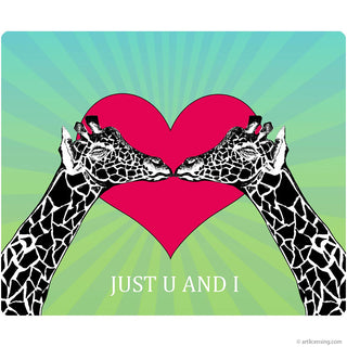 Giraffe Love Just U And I Wall Decal