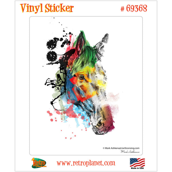 Horse Beauty Paint Splatter Vinyl Sticker