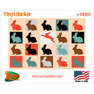 Bunny Rabbit Silhouettes Vinyl Sticker