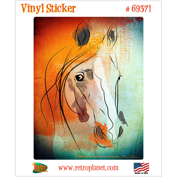 Watercolor Horse Minimalist Vinyl Sticker