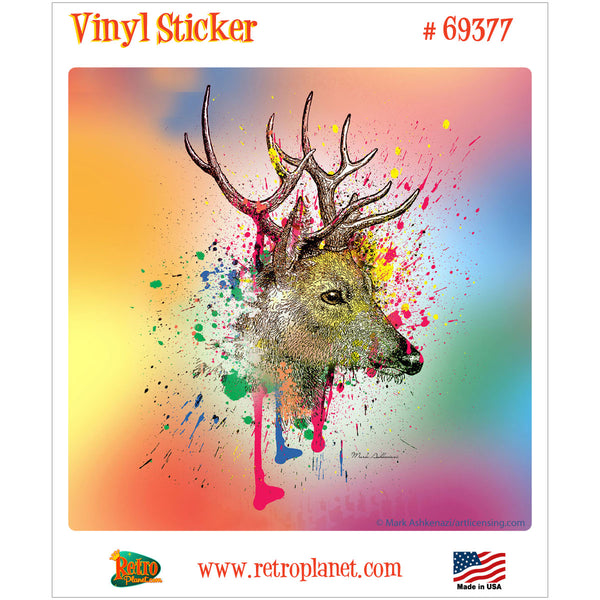Deer Head Graffiti Pop Art Vinyl Sticker