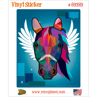 Horse Head Geometric Pop Art Vinyl Sticker