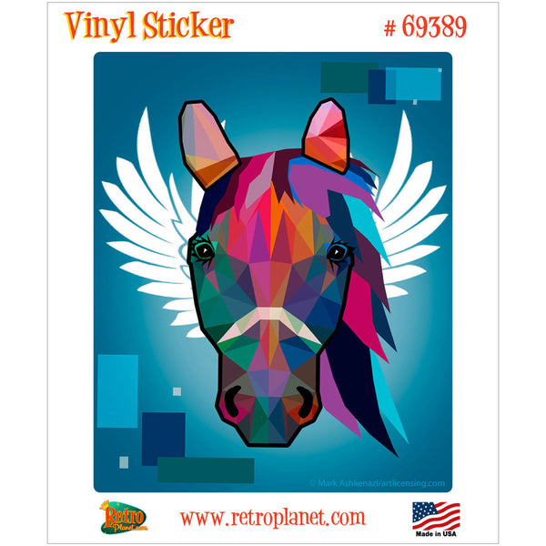 Horse Head Geometric Pop Art Vinyl Sticker